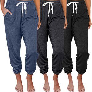 3 Packs Womens Sweatpants Baggy Comfy Lounge Pants Yoga Joggers Workout Pajamas